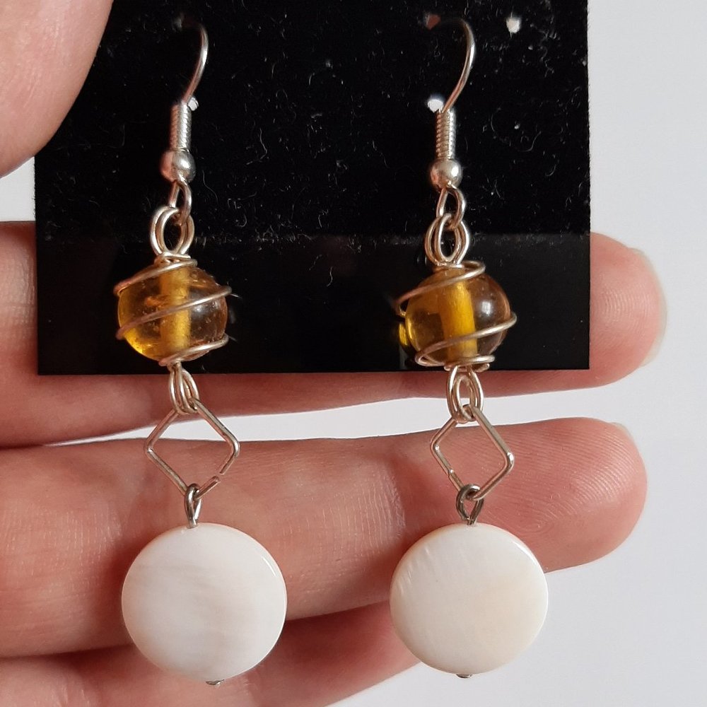 Golden Honey Dangle Earrings